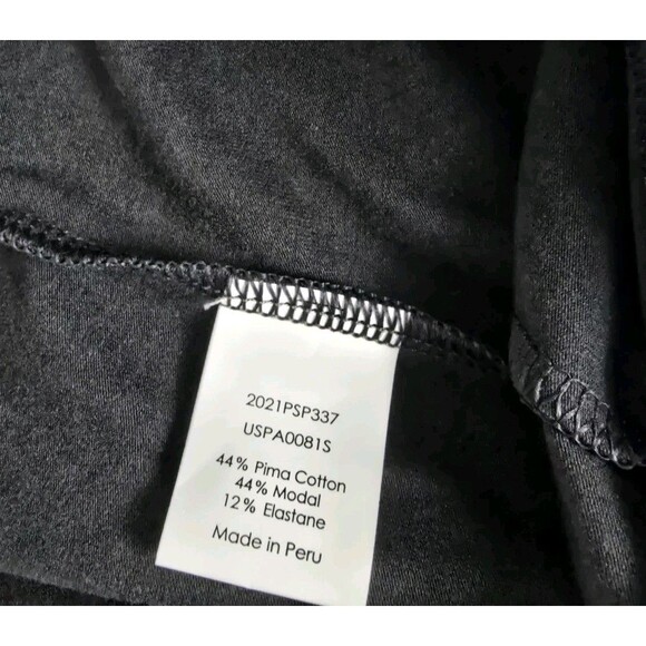 Universal Standard Roya Cropped Leggings Black Sand 4XS Cotton Modal Stretch - Picture 7 of 11